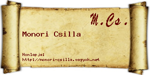 Monori Csilla névjegykártya