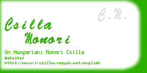 csilla monori business card